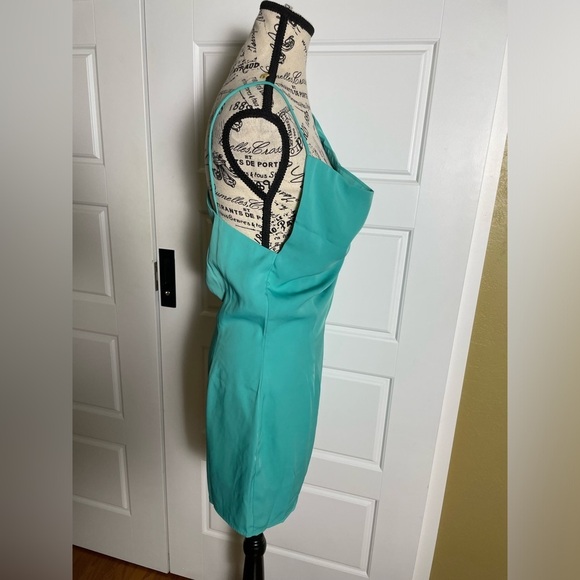 Superdown Teal Cowl Neck Mini Dress - Picture 6 of 6